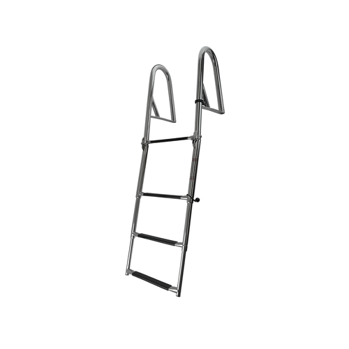 Above Platform Telescopic Folding Ladder with Hand Rails 4 Step