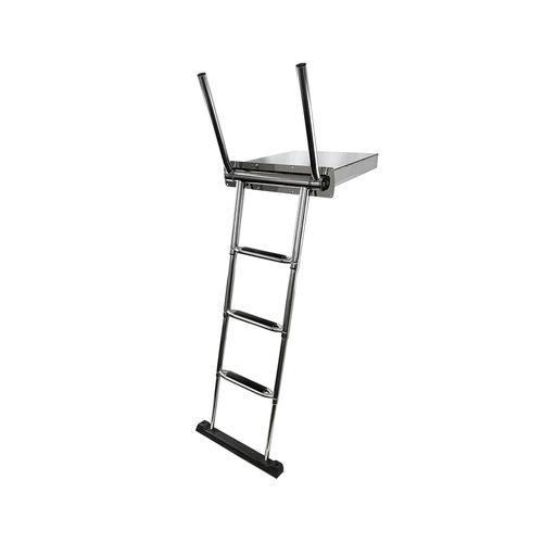 Consealed Box Ladder Telescopic with Grab Handles 4 Step