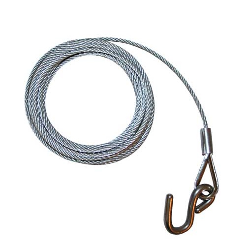 Winch Cable 4.5m x 4mm with 8mm S Hook