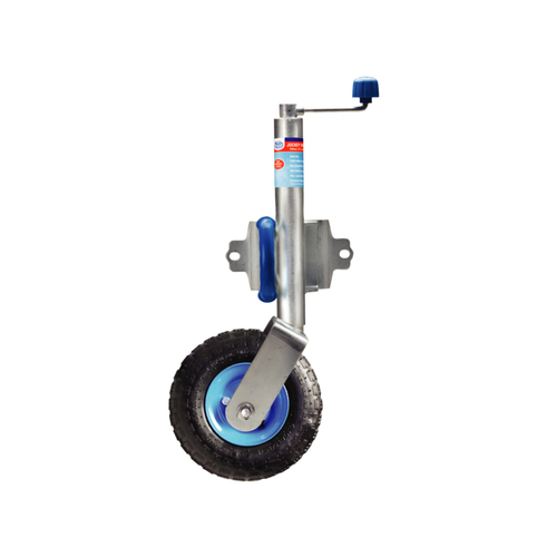 Pneumatic Jockey Wheel with Swivel Clamp 250mm Wheel 135kg