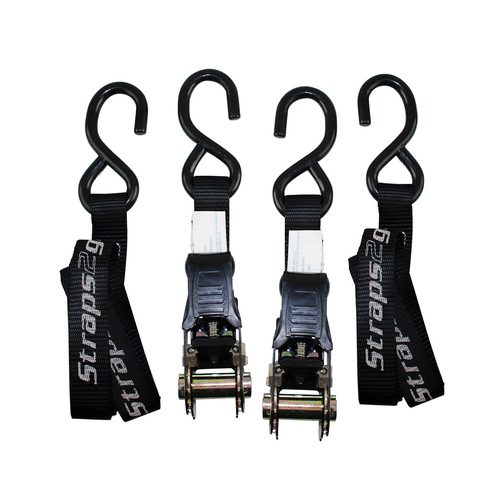 Transom Ratchet Light Duty Coated S Hooks 25mm a 1.5m Pair