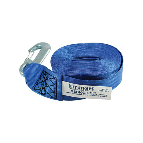 Boat Trailer Winch Strap with Snap Hook 50mm x 6m 550kg