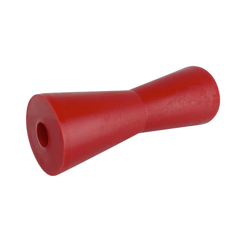 Soft Red Poly Concave Roller 200x70mm x 22mm Bore