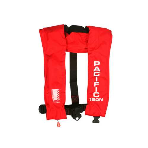 Pacific 150 Manual Inflatable Lifejacket Red