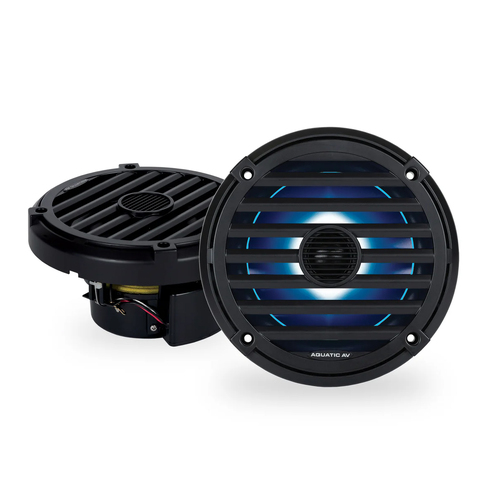 Aquatic AV RGB Marine Speakers Elite Series 6.5 Inch Black (Pair)