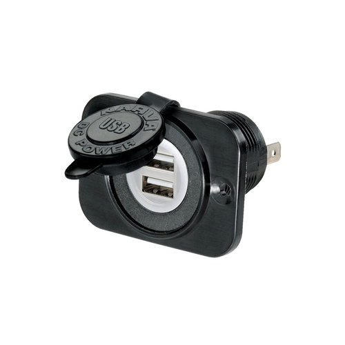 Narva Heavy Duty Dual USB-A Socket with Dust Proof Cap