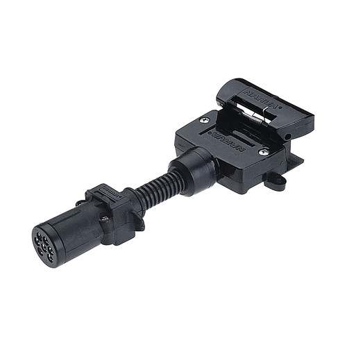 Narva Trailer Adaptor 7 Pin Small Round to 7 Pin Flat Trailer