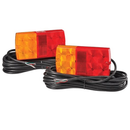 LED Slimline Submersible Trailer Light Kit with 9m Cable