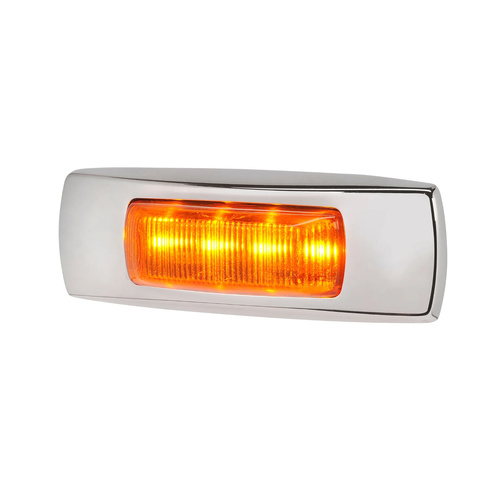 Narva Model 68 Side Marker LED Amber Chrome Cover 500m Cable