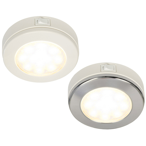 Hella Marine EuroLED 115 Switch Downlight Warm White with Plastic or Steel Rim