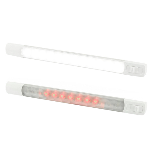 Hella Marine LED Strip Lamp with Switch Dual Colour White/Red