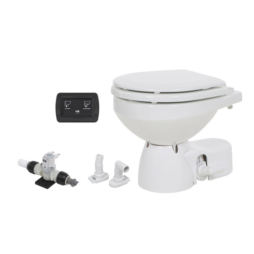 Jabsco Quiet Flush E2 Toilet Fresh Water Compact Bowl