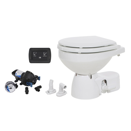 Jabsco Quiet Flush E2 Toilet Salt Water Compact Bowl