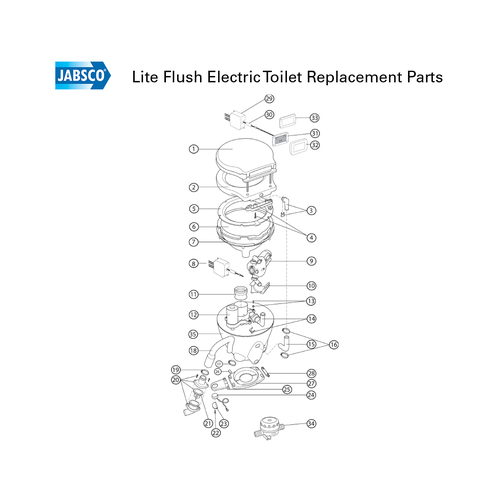 Jabsco Spare Parts Guide for Lite Flush Toilets