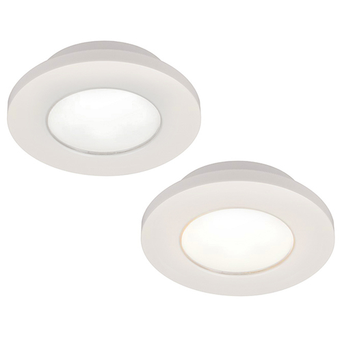 Quick TED Series LED Downlights with White Plastic Rim