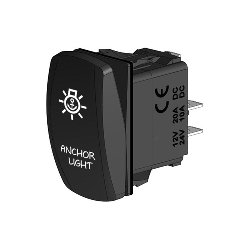 Rocker Switch LED Laser Etched Cover Anchor Light