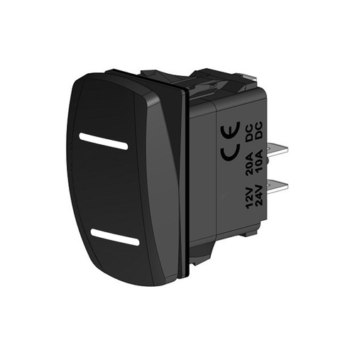 Rocker Switch with Blank Twin LED Cover ON/OFF