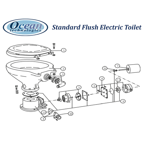 Ocean Technologies Spare Parts Guide for Standard Flush Electric Toilets