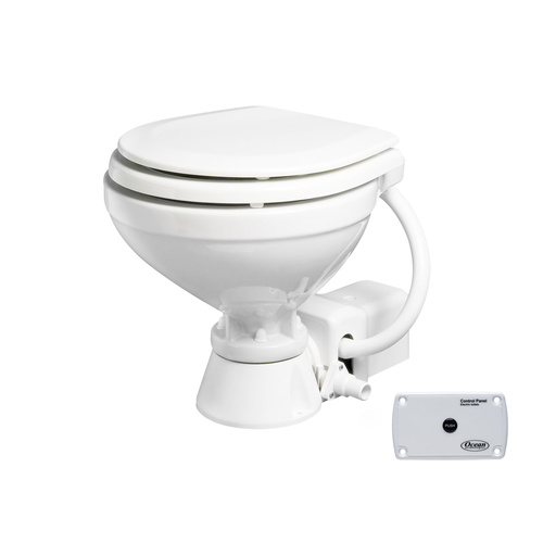 Electric Toilet Standard Flush Compact Bowl 12V or 24V