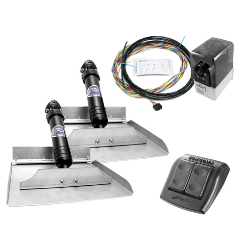 Bennett Marine Classic Hydraulic Trim Tab Complete System 12" Plate with Rocker Control