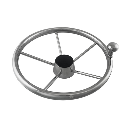 Steering Wheel 5 Spoke Stainless Steel with Steering Knob