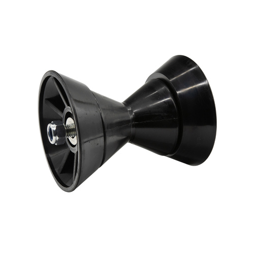V Bow Roller with End Caps Black Polyurethane