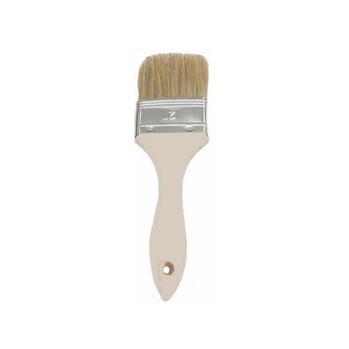 Paint Brush Wooden Handle White Bristles
