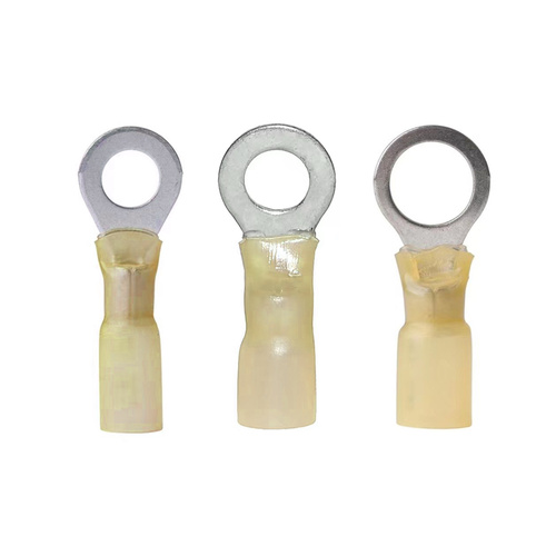 Adhesive Lined Heat Shrink Ring Terminals Yellow suits 6mm Wire