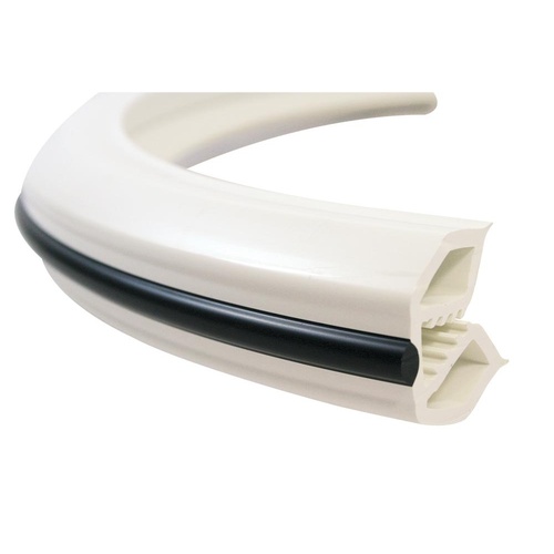 Gunwale Boat Trim White with Black Strip 40mm