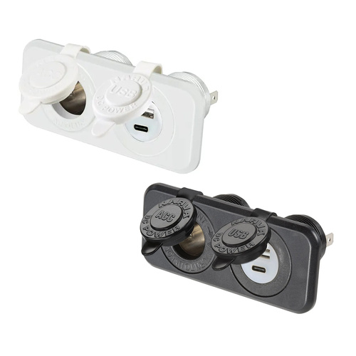 Narva Flush Mount Accessory & Dual USB-C & USB-A Sockets