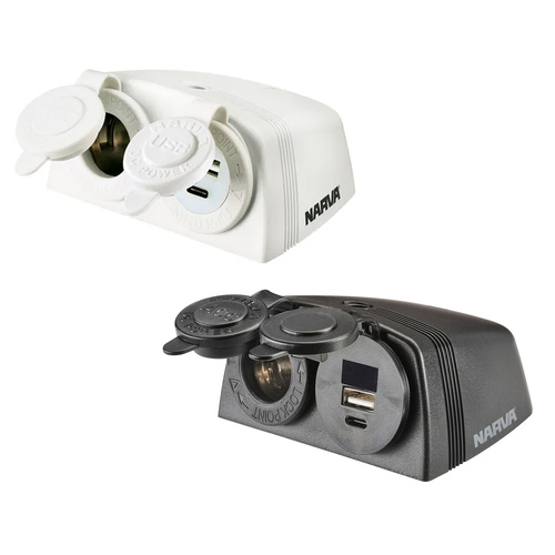 Narva Surface Mount Accessory & Dual USB-C & USB-A Sockets
