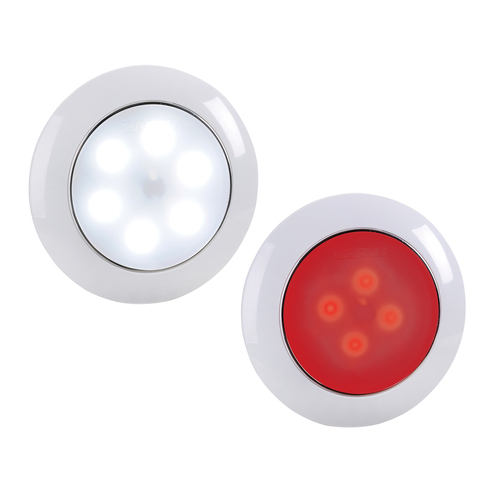 Narva LED Saturn Dual Colour White/Red Touch Switch