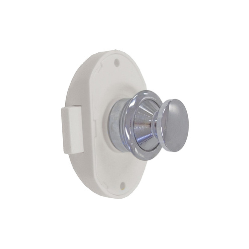 Door Latch - Push Button Chrome Plated