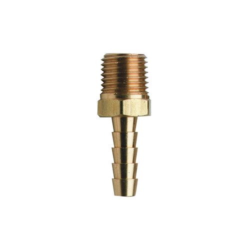 Brass Hose Tail Fitting 1/4'' NPT Male x 10mm Hose