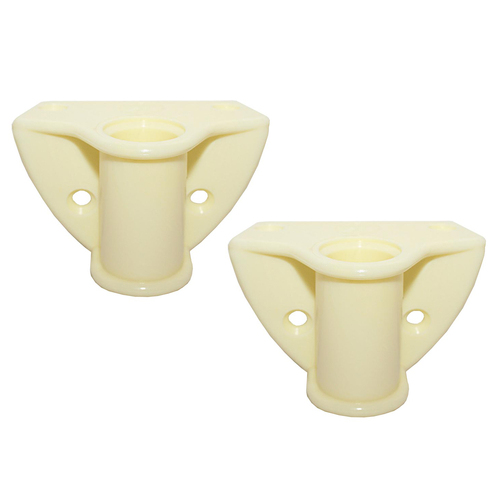 Rowlock Ivory Nylon Side Mount Plate (Pair)