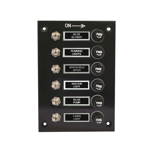 Switch Panel - Black 6 Switch