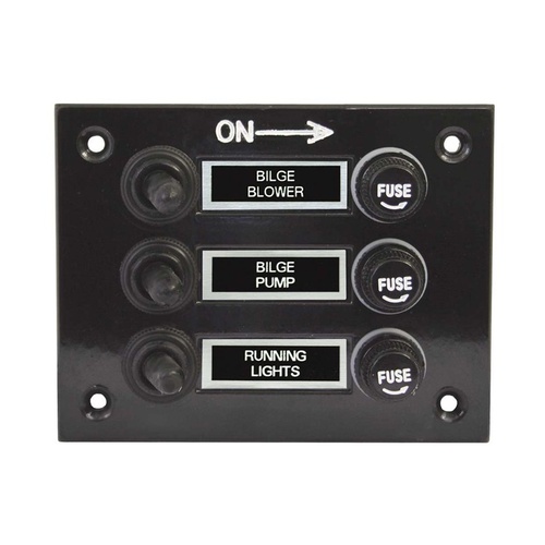 Splashproof Switch Panel with Boots 3 Gang