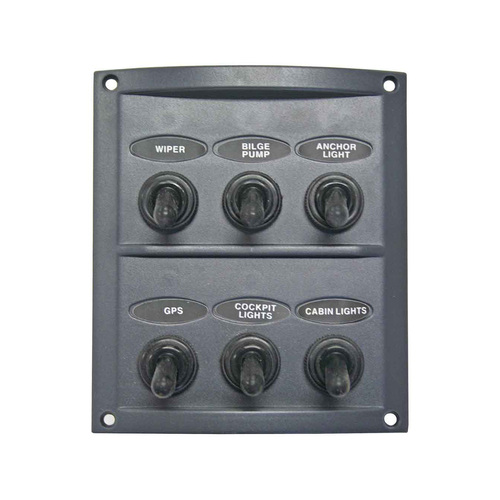 Switch Panel 6 Switch Grey