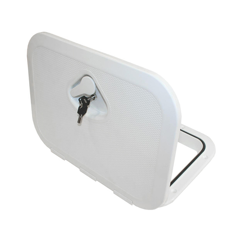 Nuova Rade Deluxe Access Hatch with Key Lock 375x270mm White