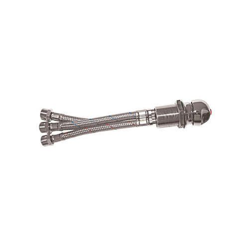 Chrome Brass Shower Mixer Tap with Hoses